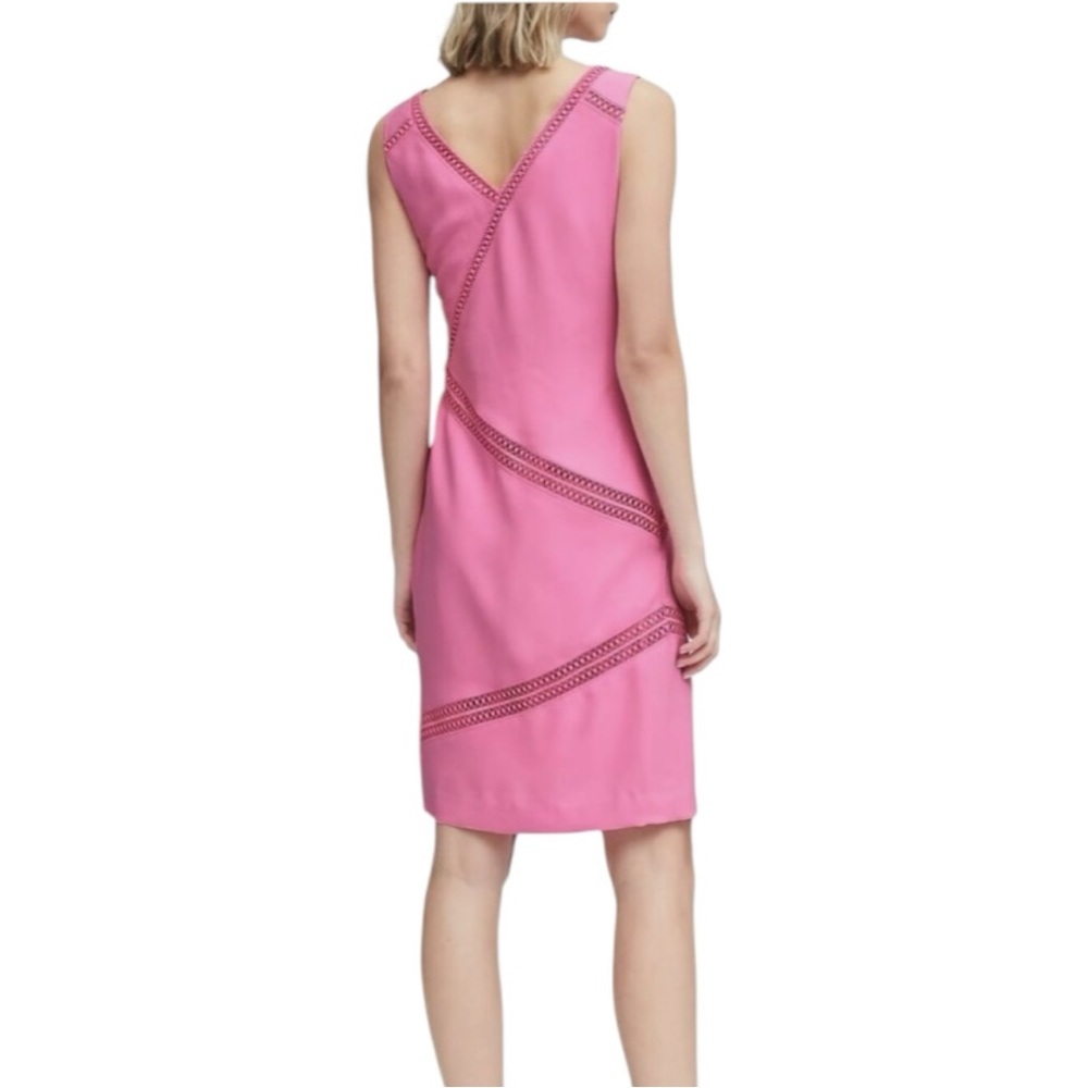 Banana Republic Pink Ruched Wrap Midi Dress - Picture 2 of 3